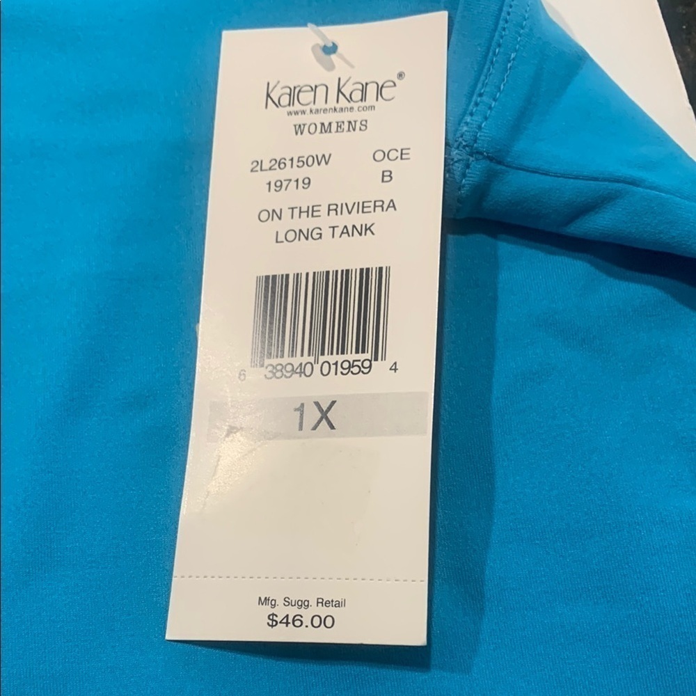 Karen Kane Blue Sleeveless Women's Top. 1X. NWT - Picture 4 of 7